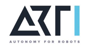 Das Logo von Autonomy for Robots zeigt die Buchstaben "ARI" in einem geometrischen Design.