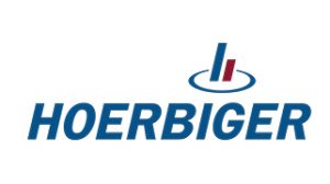 Blaues Logo von Hoerbiger mit einem stilisierten, roten „H“ in einem Kreis.