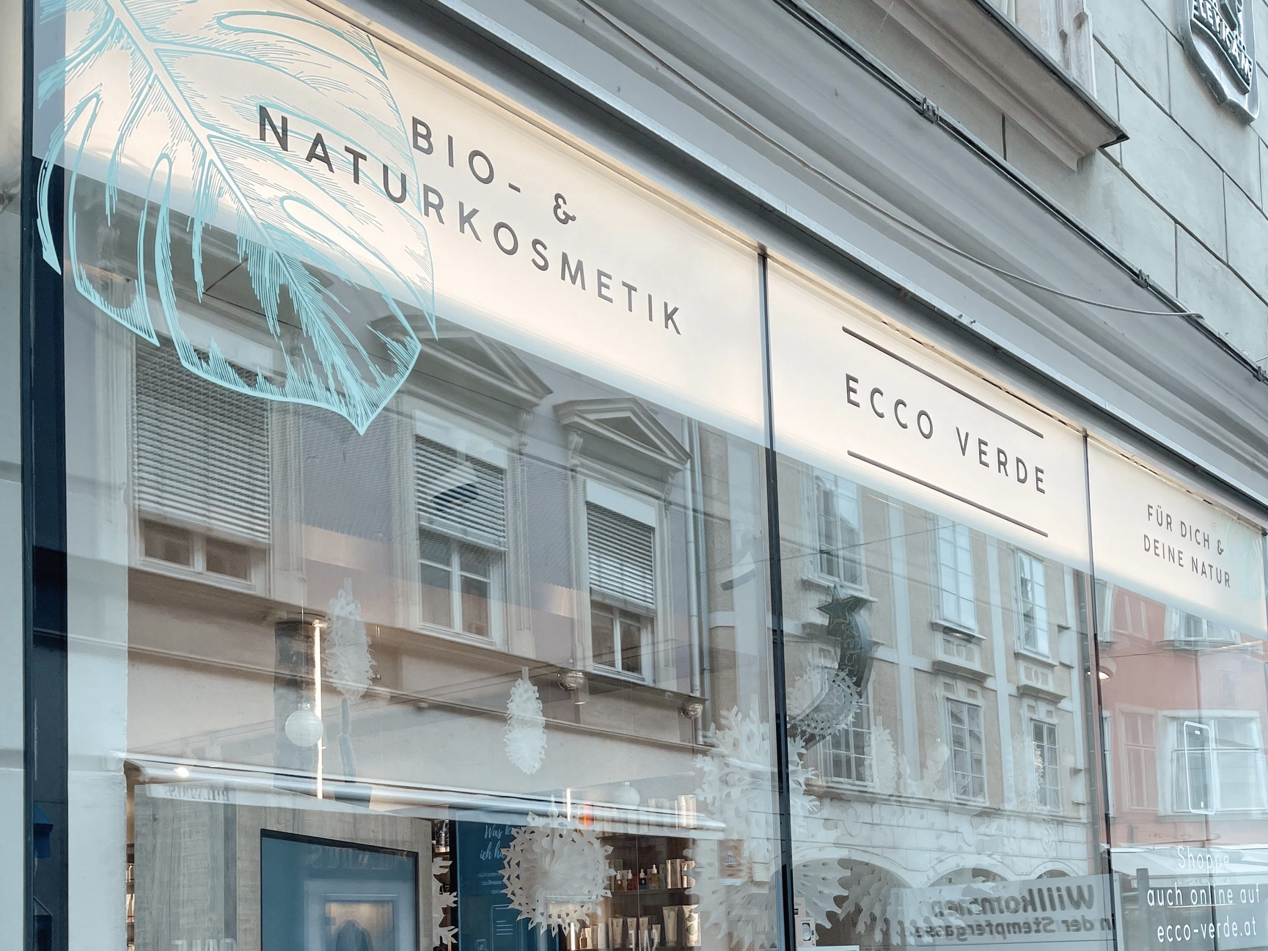Bio- & Naturkosmetik-Geschäft "Ecco Verde" von außen