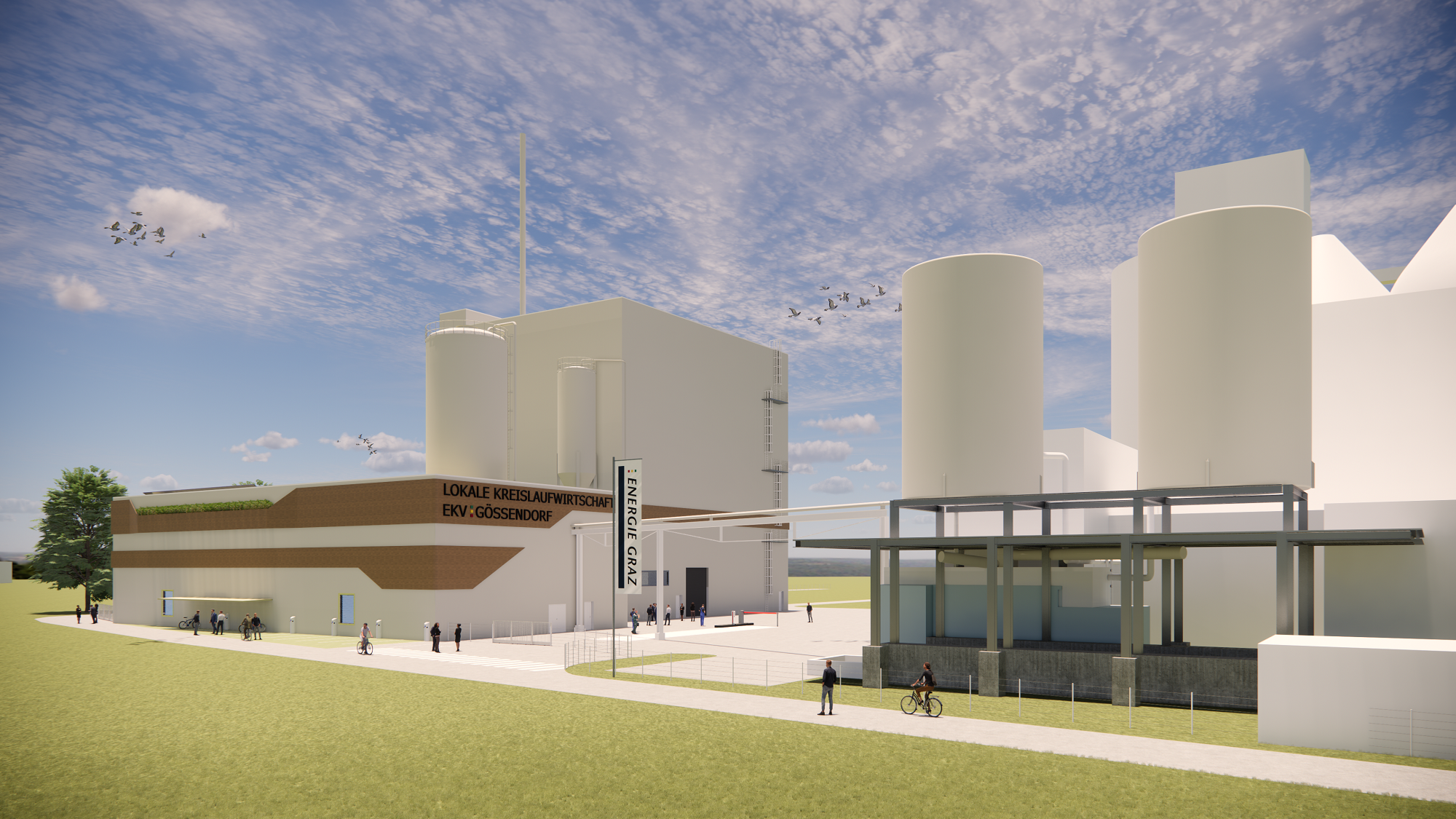 Grafik der künftigen Anlage zur Energetischen Klärschlammverwertung