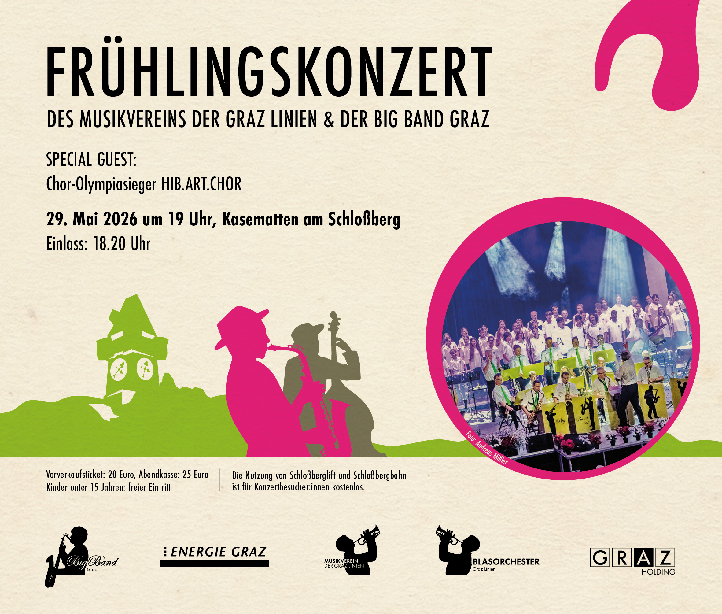 FRÜHLINGSKONZERT Graz Linien & Big Band Graz, 29. Mai 2026, Kasematten am Schloßberg